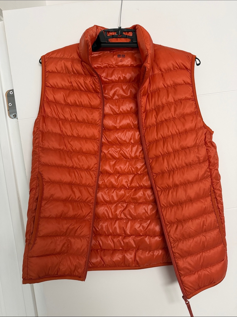 Uniqlo Orange Lightweight Packable Puffer Vest
